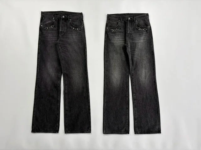 Gucci by Demna Horsebit Jeans - Washed Grey