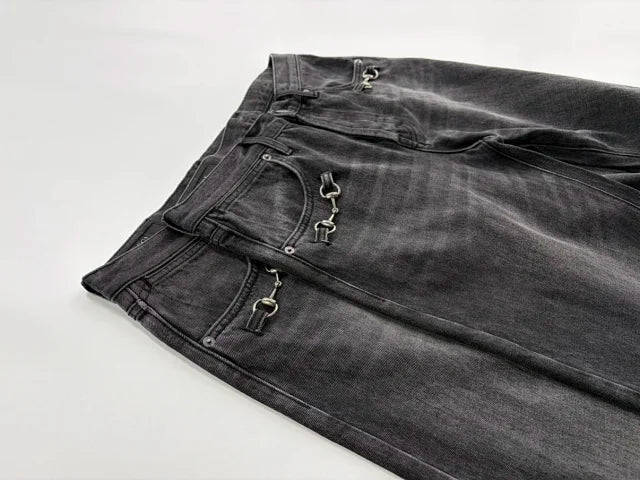 Gucci by Demna Horsebit Jeans - Washed Grey