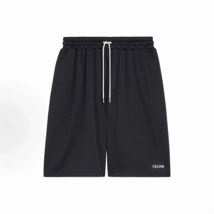 CELINE SS22 Black Double-Sided Knit Casual Shorts