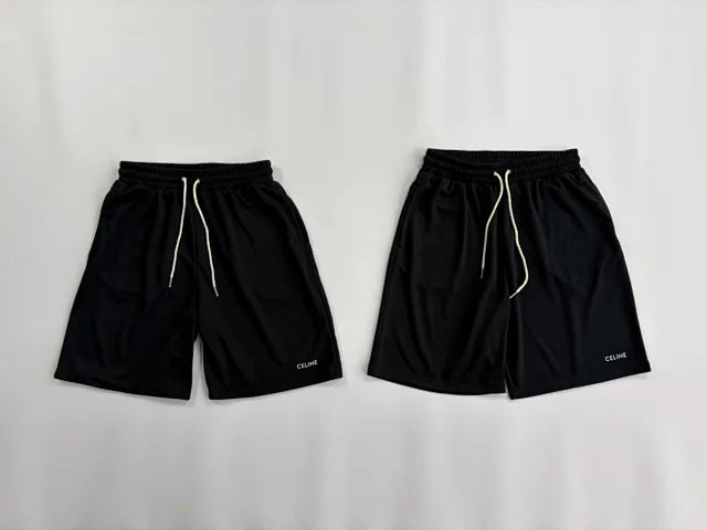 CELINE SS22 Black Double-Sided Knit Casual Shorts